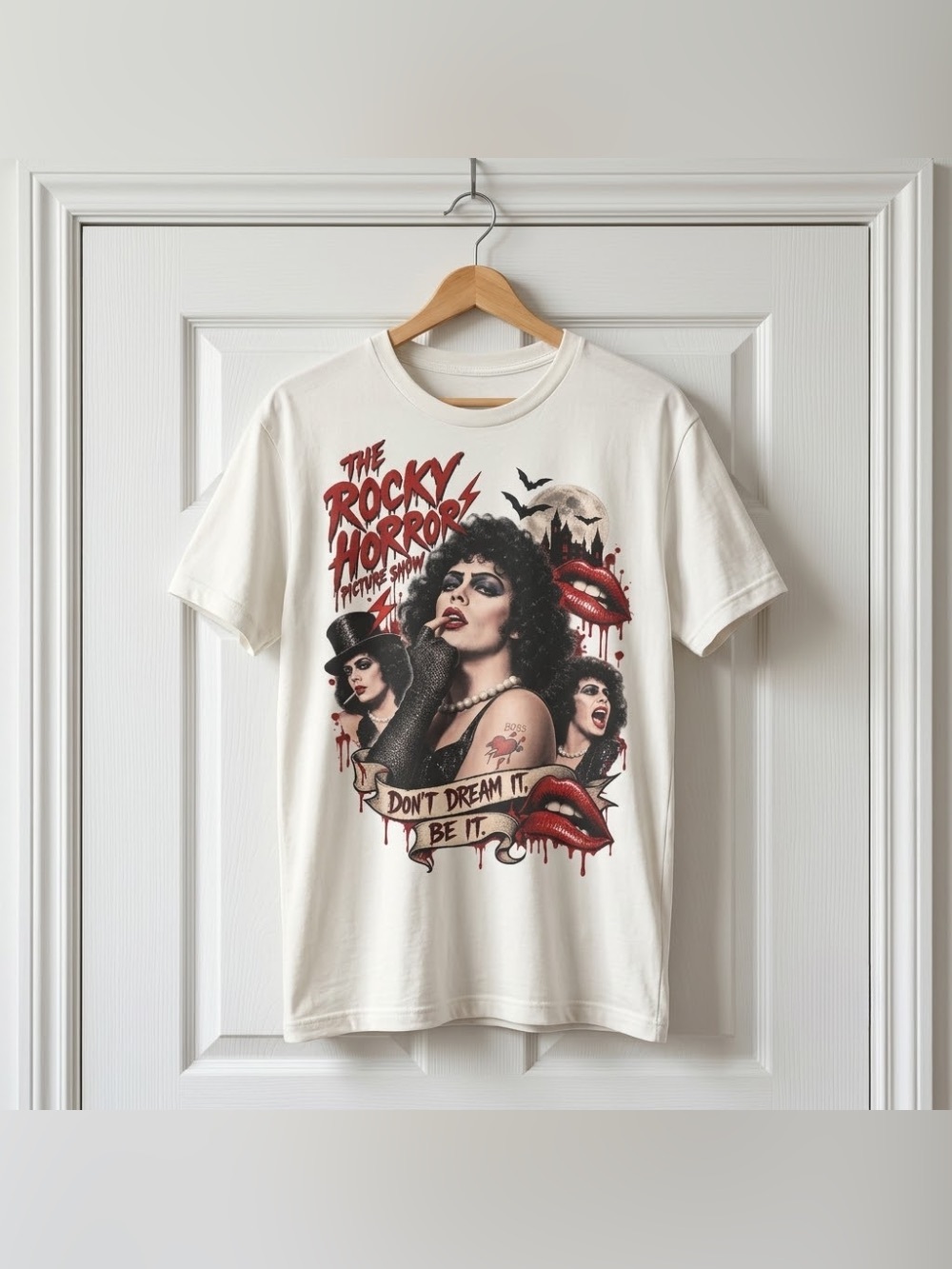 Tim Curry T-Shirt Rocky Horror Picture Show Graphic Tee - White